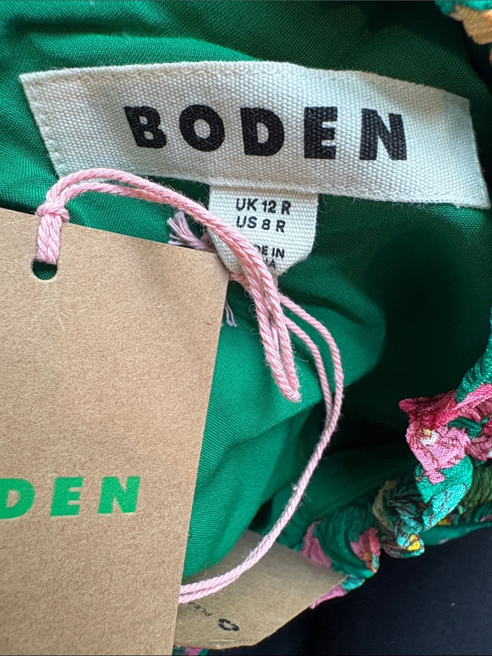 Boden Green Floral Maxi Dress - Picture 14 of 14